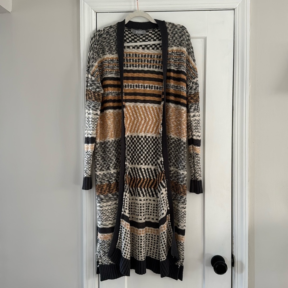 Marled size large boho duster